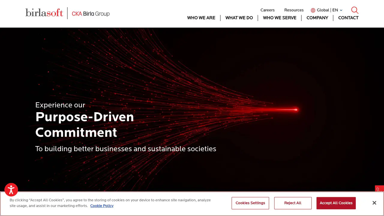 Homepage preview of Birlasoft, captured Jul 27, 2026